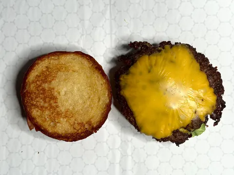 [Homemade] smash burgers with chicken-fried bacon