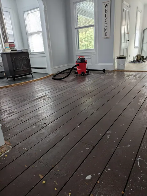100 year old heartwood pine floors - to sand or to paint?