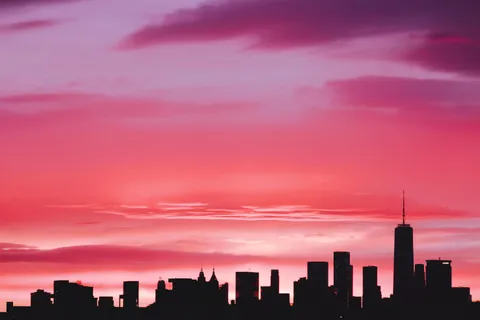 Manhattan Skyline from My Roof in Brooklyn