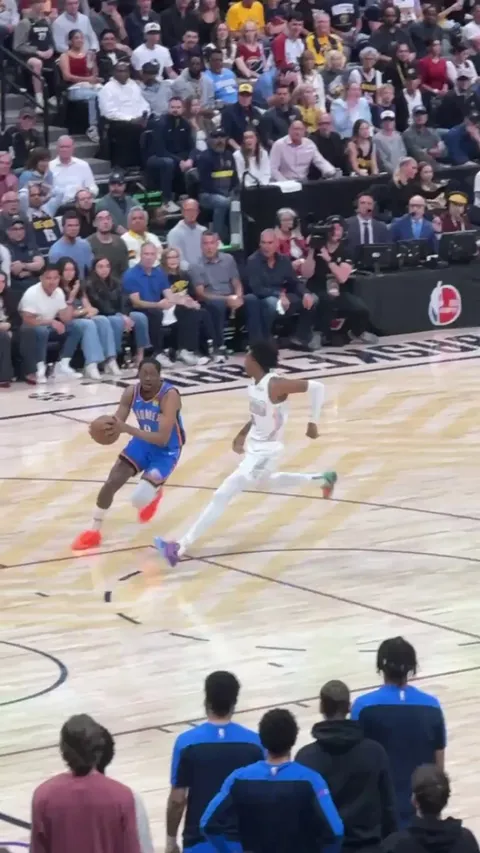 [All-Access] A view from Denver as Peyton Watson comes up with the block which leads to a Russell Westbrook bucket on the other end