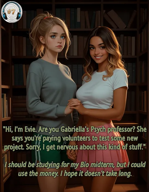 Evie volunteers for a class project