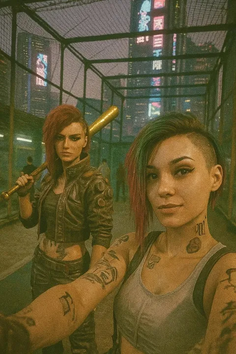 Cyberpunk grungy Candid Photos