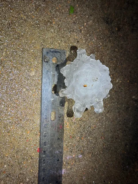 3” hail in Oklahoma