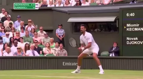 Djokovic turns back the clock with an insane rally against Kecmanović