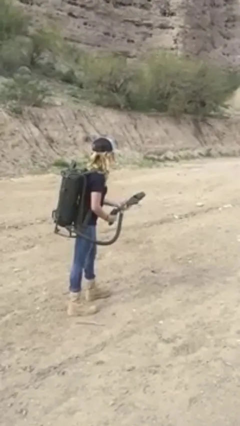 The recoil of a Flamethrower 