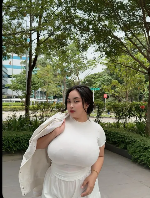 Busty in white