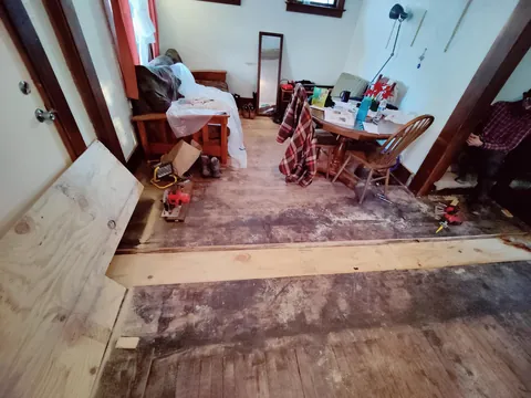 Restored 1916 hardwood floor Midwest