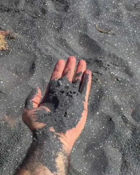 Glitter Sand Beach, Hormuz Island, Iran