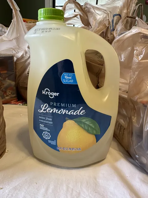 This lemonade I bought today that my 4 year old says looks like detergent.