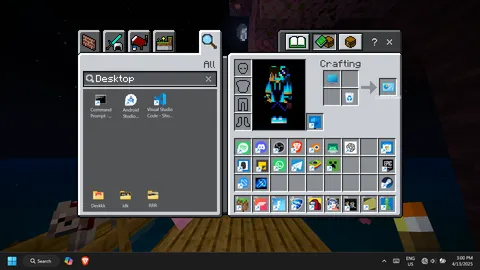 Turned my Windows Desktop into a Minecraft Inventory UI! 
What do you guys think?