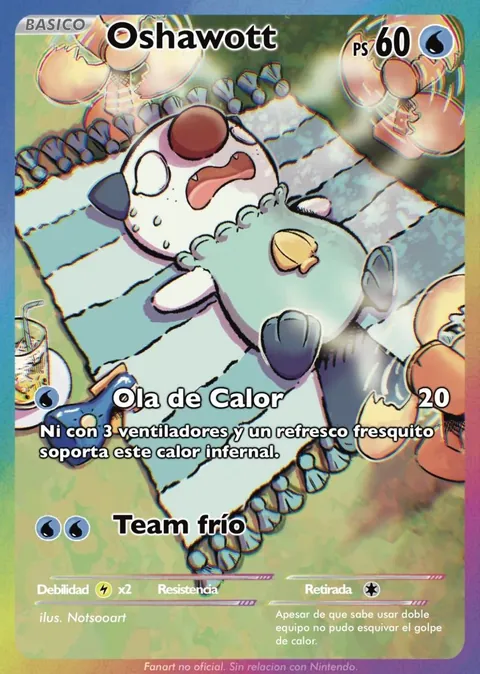 [OC] Oshawott during a heat wave