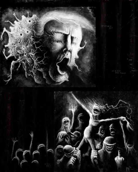 The Virus, Randall Kaplan, Oil and acrylic paint, 2020