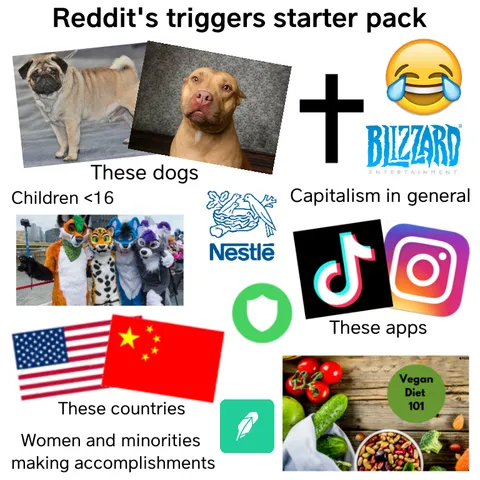 Reddit's triggers starter pack