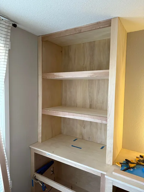 Built this over the longest ‘weekend project’ ever. Finally finished my first set of built-ins in my home!