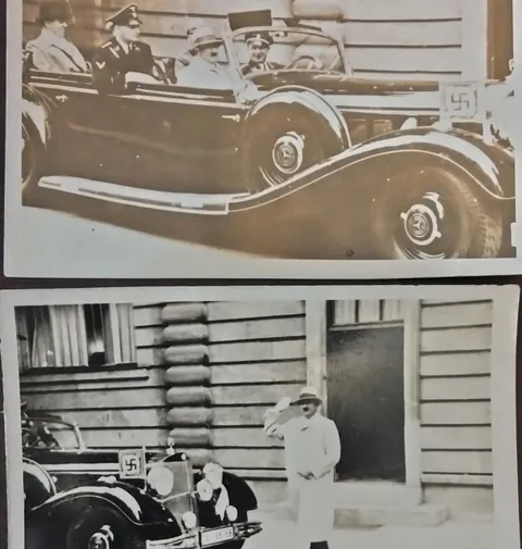 Grandfather traded cigarettes in Japan for these 2 photos of Hitler (1945)