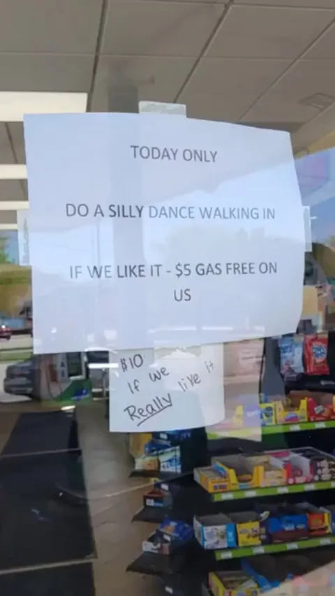 5$ gas free for a silly dance 🕺🏻💃🏻