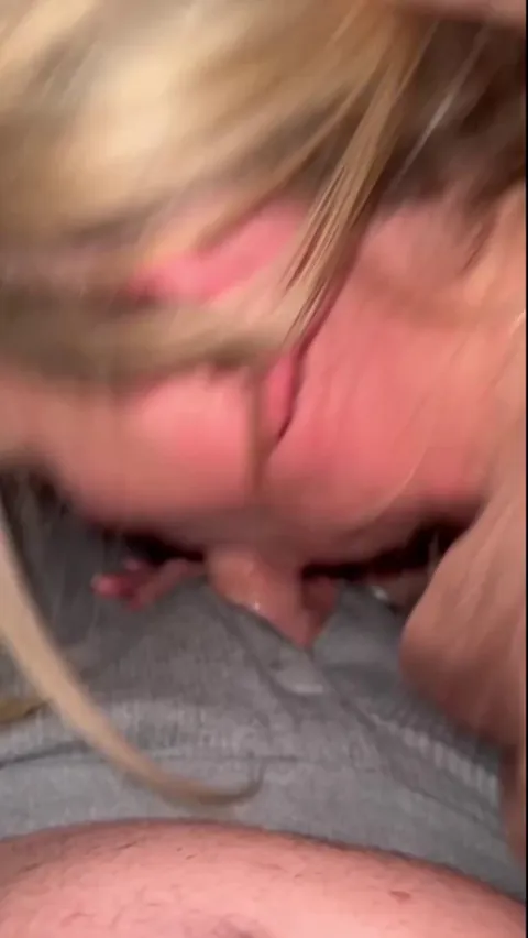 Giving him a sloppy blowjob until he cums in my mouth