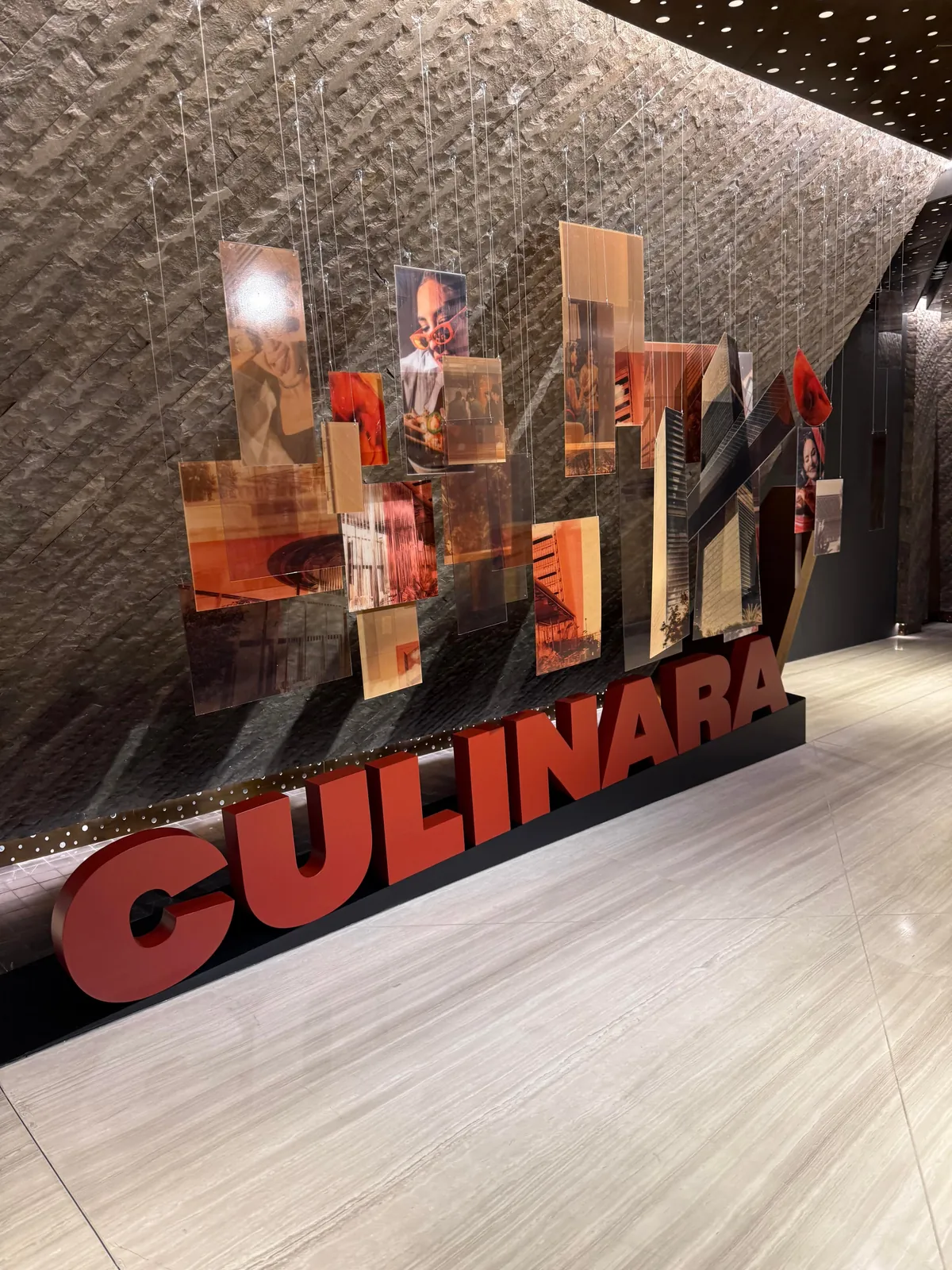 A food court suspended between two buildings 24 stories up in Dubai