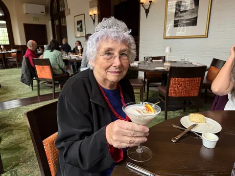 My mom in 1941, and recently on her 88th Birthday