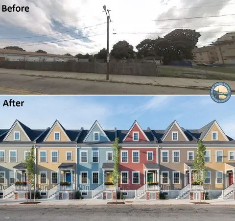 Affordable housing in Providence, RI, designed by the firm Union Studio for a non-profit community development corporation. Built in 2014
