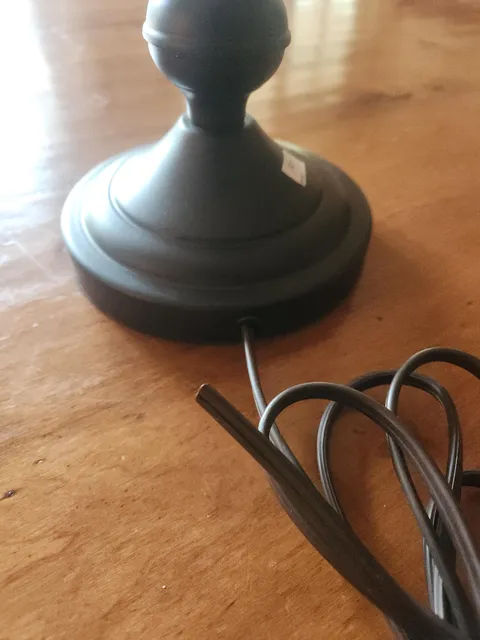 My Mom bought a lamp from a resale shop where they "legally had to cut off the power cord in case there was an electrical fault."