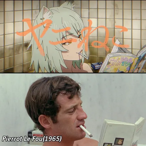Some of the movie references used in the Chainsmoker Cat OP