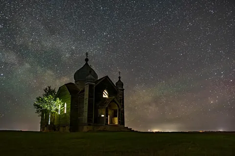 ITAP of an Abandoned Church at Night
