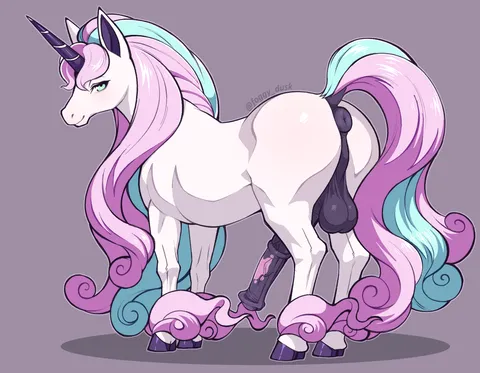 Galarian Rapidash Drawing ( foggy_dusk ) [M]