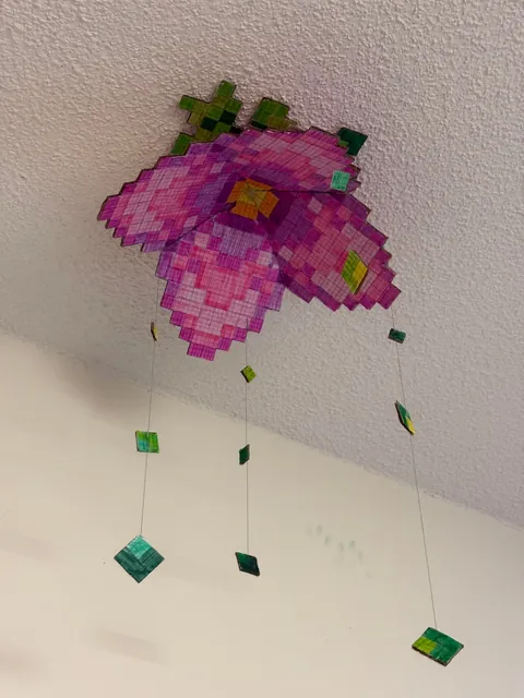 I made a spore blossom to hang up in my dorm ^-^