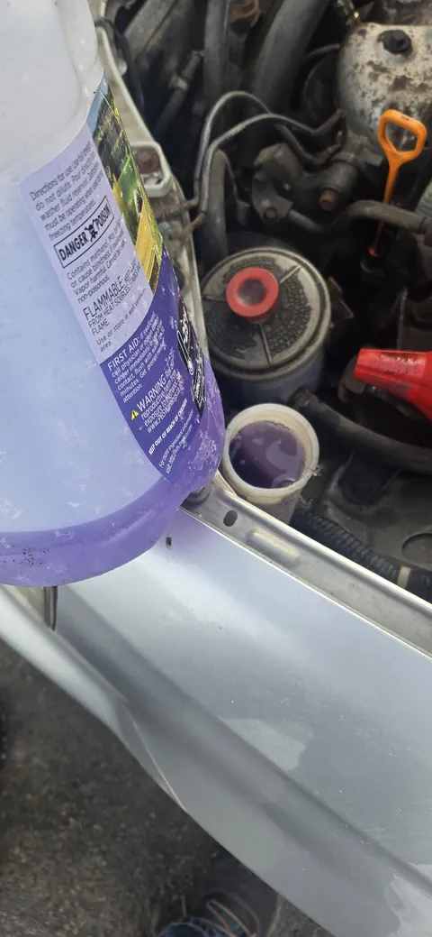 Vehicles that hold 0.9 gallon of washer fluid so you have to store the remainder of the bottle until later.