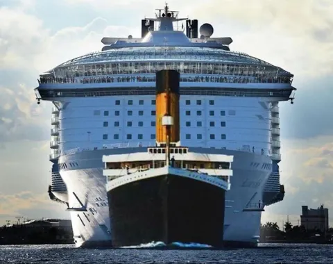 “‘Insane’ image reveals true size of Titanic compared to modern-day cruise ship”