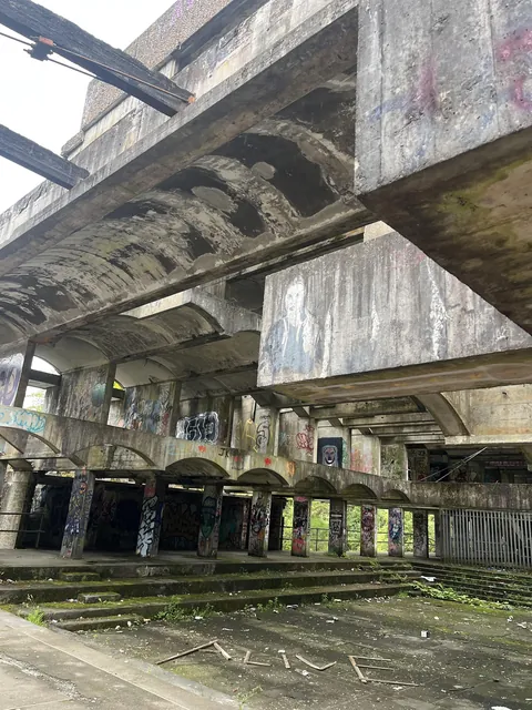 Abandoned college in the woods
