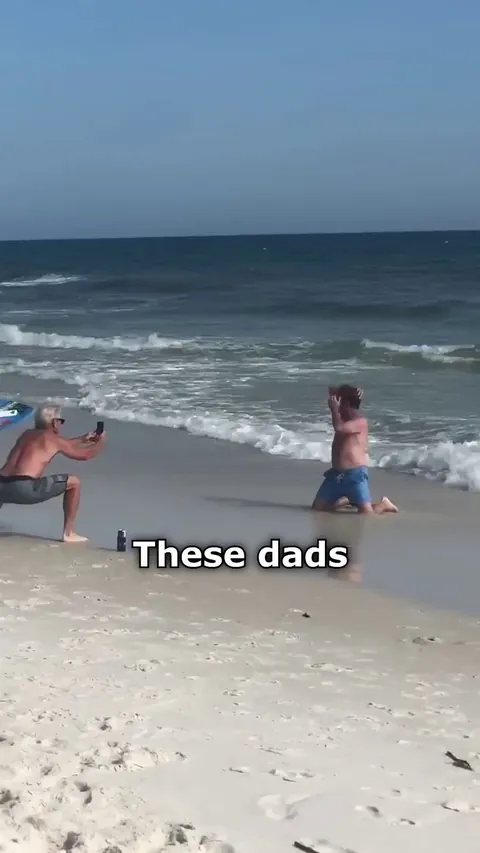 The beach goers sure got a show