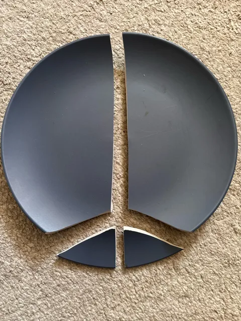 My plate broke into a peace symbol