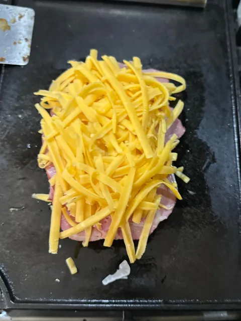 [homemade] smoked butt and cheddar w/onion and onion