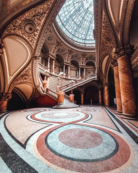 Romanian Athenaeum atrium by architect Albert Galleron, Bucharest, Romania (opened in 1888)