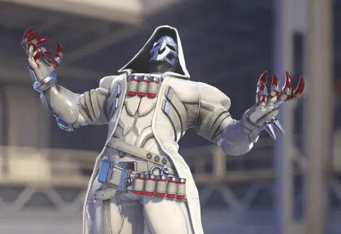 Reaper's "Wight" skin is the only instance in the game where blood appears. How come? Are there other instances where blood is apparent in the game? I couldn't find anywhere else.