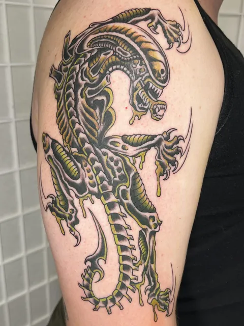 SAX(Sick Ass Xenomorph) by Journey Skyy at GoodTime Tattoo in Scottsdale, Az