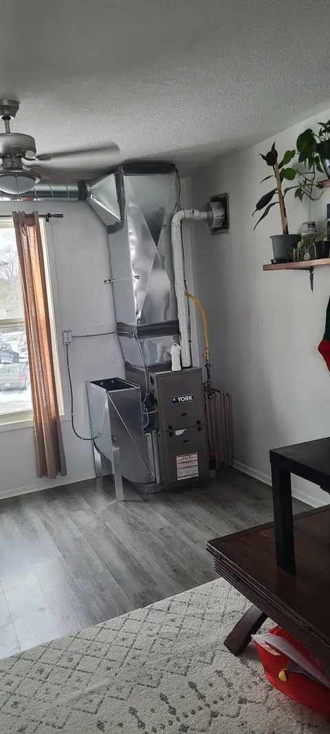 Told our landlord to replace our gas fireplace because it was leaking CO, came back to this monstrosity in our living room