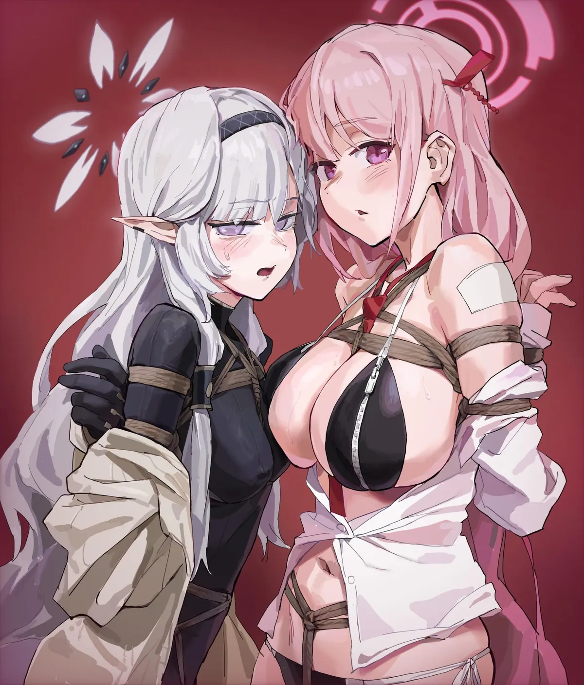 Restrained Himari and Eimi (A Tea) [Blue Archive]