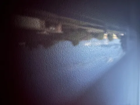 So I walked into my room and saw the outside world being projected on the wall.