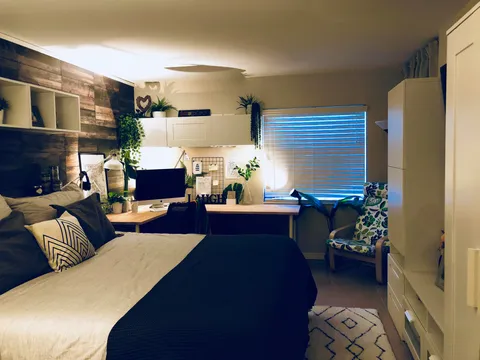 Cozy bedroom in our first condo.