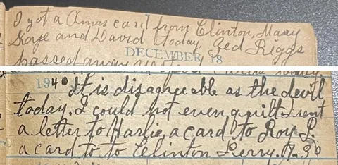 Excerpts from my great-great-grandmother's diary 1937-1941