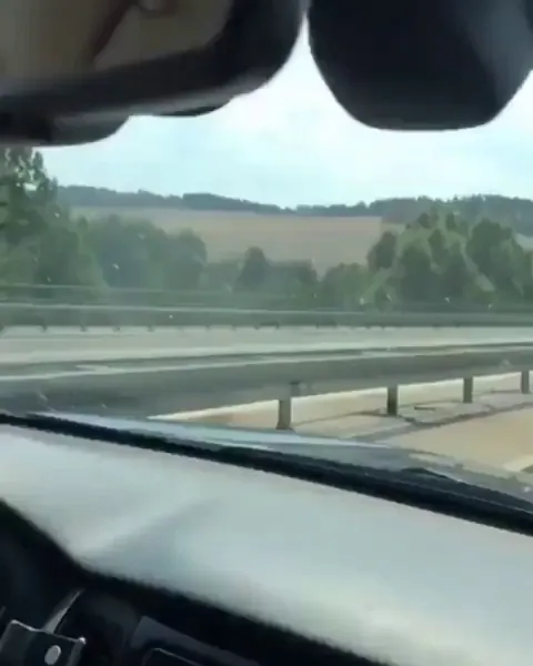 In Germany, when traffic slows or stops, it is the law to get to the side of the road. This allows emergency vehicles through.