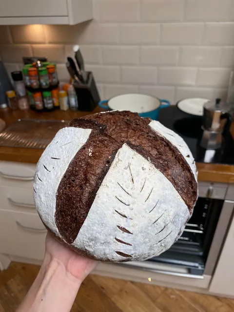[homemade] chocolate sourdough w/ chocolate starter
