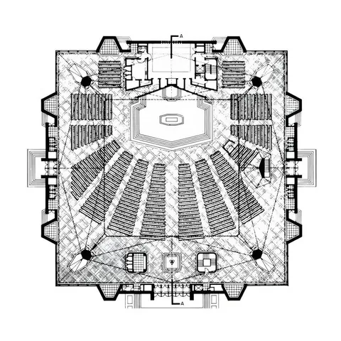 Cathedral of Saint Mary of the Assumption in San Francisco, California (1965-1970) by Pietro Belluschi, with Pier Luigi Nervi