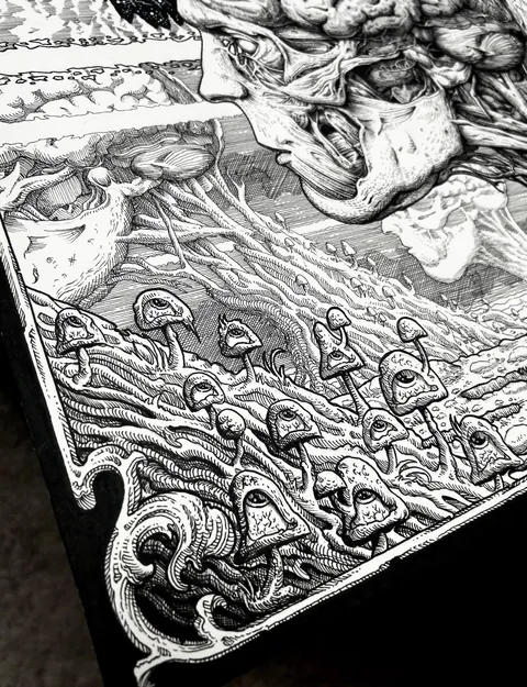 My best friend, Bowen Bramwell, drew this by hand. I thought it was worth sharing.