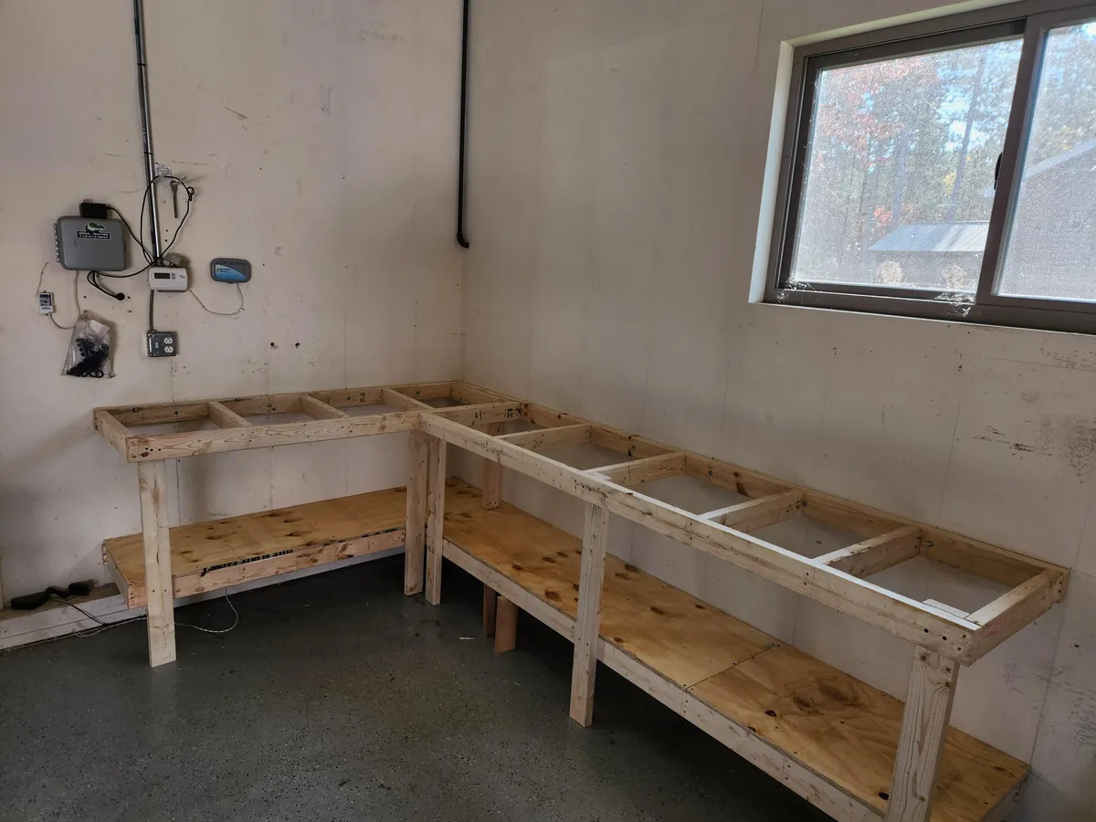 I built a workbench with my 16 y/o son (so we could do more DIY projects).