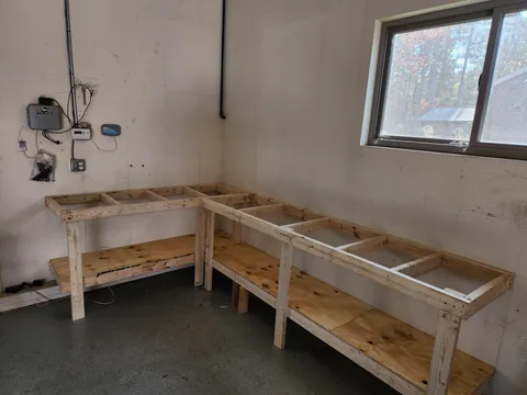 I built a workbench with my 16 y/o son (so we could do more DIY projects).