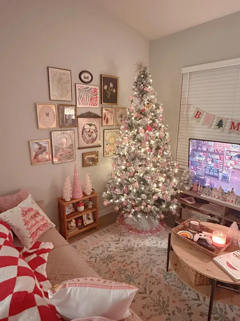 My girly living room for the holidays